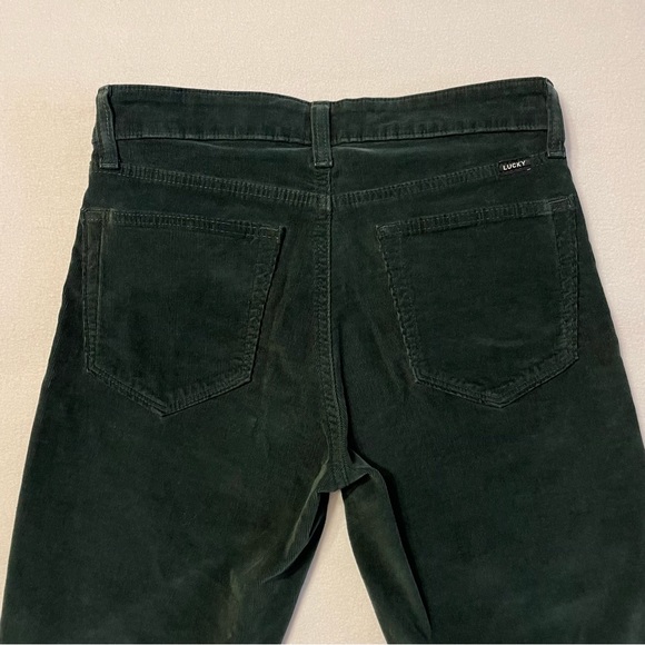 Lucky Brand Corduroy Jeans Ava Skinny Mid-rise Dark Green - Picture 6 of 15